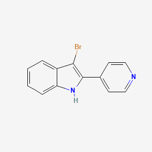 molecular formula C13H9BrN2 B2699257 3-Bromo-2-(pyridin-4-yl)-1H-indole CAS No. 343350-55-0