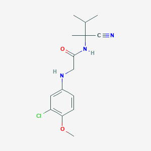 2-[(3-chloro-4-methoxyphenyl)amino]-N-(1-cyano-1,2-dimethylpropyl)acetamide