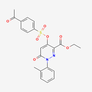 Ethyl 4-(((4-acetylphenyl)sulfonyl)oxy)-6-oxo-1-(o-tolyl)-1,6-dihydropyridazine-3-carboxylate