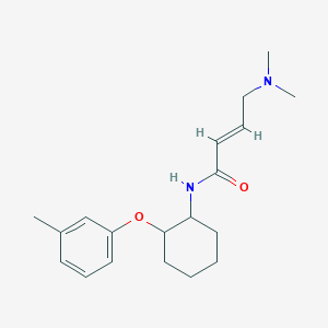 (E)-4-(Dimethylamino)-N-[2-(3-methylphenoxy)cyclohexyl]but-2-enamide