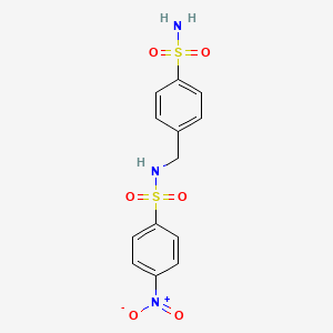 4-nitro-N-(4-sulfamoylbenzyl)benzenesulfonamide