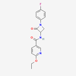 molecular formula C17H16FN3O3 B2699273 6-ethoxy-N-[1-(4-fluorophenyl)-2-oxoazetidin-3-yl]pyridine-3-carboxamide CAS No. 1796892-19-7