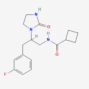 N-(3-(3-fluorophenyl)-2-(2-oxoimidazolidin-1-yl)propyl)cyclobutanecarboxamide
