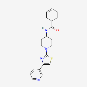 N-(1-(4-(pyridin-3-yl)thiazol-2-yl)piperidin-4-yl)cyclohex-3-enecarboxamide