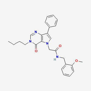 2-(3-butyl-4-oxo-7-phenyl-3H-pyrrolo[3,2-d]pyrimidin-5(4H)-yl)-N-(2-methoxybenzyl)acetamide