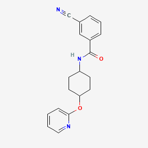 3-cyano-N-((1r,4r)-4-(pyridin-2-yloxy)cyclohexyl)benzamide