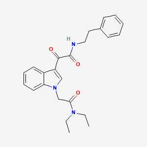 2-(1-(2-(diethylamino)-2-oxoethyl)-1H-indol-3-yl)-2-oxo-N-phenethylacetamide