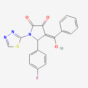 4-benzoyl-5-(4-fluorophenyl)-3-hydroxy-1-(1,3,4-thiadiazol-2-yl)-2,5-dihydro-1H-pyrrol-2-one