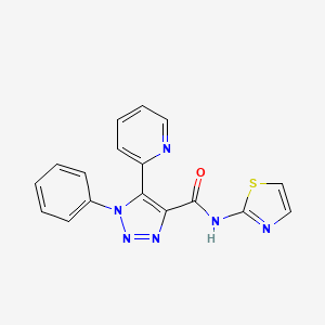 1-phenyl-5-pyridin-2-yl-N-1,3-thiazol-2-yl-1H-1,2,3-triazole-4-carboxamide