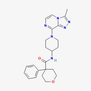 N-(1-(3-methyl-[1,2,4]triazolo[4,3-a]pyrazin-8-yl)piperidin-4-yl)-4-phenyltetrahydro-2H-pyran-4-carboxamide