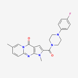 2-(4-(4-fluorophenyl)piperazine-1-carbonyl)-1,7-dimethylpyrido[1,2-a]pyrrolo[2,3-d]pyrimidin-4(1H)-one