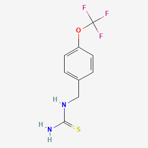 molecular formula C9H9F3N2OS B2699303 {[4-(Trifluoromethoxy)phenyl]methyl}thiourea CAS No. 296277-22-0