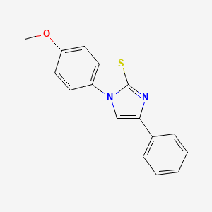 molecular formula C16H12N2OS B2699305 6-Methoxy-2-phenylimidazo[2,1-b][1,3]benzothiazole CAS No. 7025-35-6