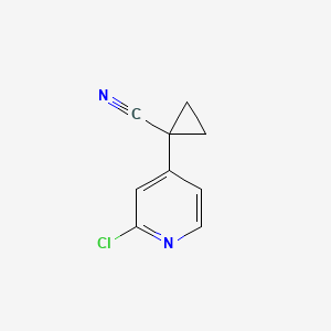 molecular formula C9H7ClN2 B2699320 1-(2-Chloropyridin-4-YL)cyclopropanecarbonitrile CAS No. 1427021-86-0