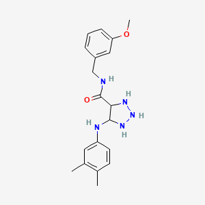 molecular formula C19H21N5O2 B2699323 5-[(3,4-dimethylphenyl)amino]-N-[(3-methoxyphenyl)methyl]-1H-1,2,3-triazole-4-carboxamide CAS No. 1291858-05-3