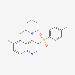 molecular formula C23H26N2O2S B2699332 6-甲基-4-(2-甲基哌啶-1-基)-3-对甲苯磺酰基喹啉 CAS No. 1251568-97-4