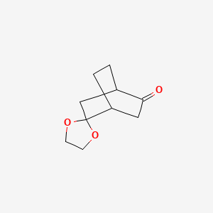 molecular formula C10H14O3 B2699347 螺[双环[2.2.2]辛烷-2,2'-[1,3]二氧杂环戊酮]-5-酮 CAS No. 132435-30-4