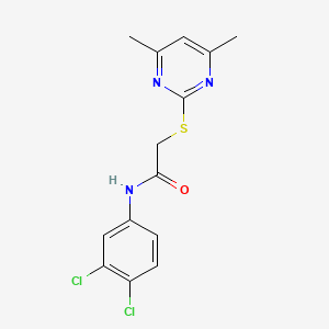 molecular formula C14H13Cl2N3OS B2699359 N-(3,4-二氯苯基)-2-[(4,6-二甲基嘧啶-2-基)硫代]乙酰胺 CAS No. 329078-57-1