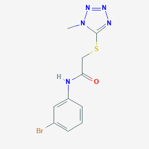 molecular formula C10H10BrN5OS B269936 N-(3-bromophenyl)-2-[(1-methyl-1H-tetraazol-5-yl)sulfanyl]acetamide 