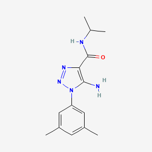 molecular formula C14H19N5O B2699363 5-amino-1-(3,5-dimethylphenyl)-N-(propan-2-yl)-1H-1,2,3-triazole-4-carboxamide CAS No. 443113-13-1