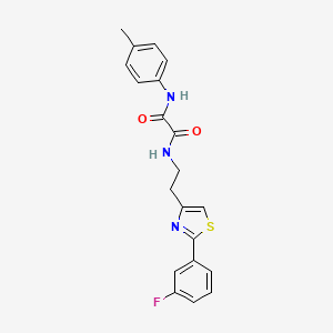 N-{2-[2-(3-fluorophenyl)-1,3-thiazol-4-yl]ethyl}-N'-(4-methylphenyl)ethanediamide