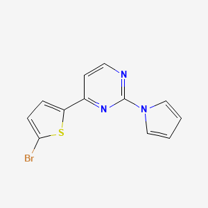 molecular formula C12H8BrN3S B2699367 4-(5-bromo-2-thienyl)-2-(1H-pyrrol-1-yl)pyrimidine CAS No. 860788-65-4