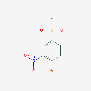 molecular formula C6H3BrFNO4S B2699392 4-Bromo-3-nitrobenzene-1-sulfonyl fluoride CAS No. 1934565-71-5