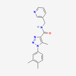molecular formula C18H19N5O B2699396 1-(3,4-二甲基苯基)-5-甲基-N-(吡啶-3-基甲基)-1H-1,2,3-三唑-4-甲酰胺 CAS No. 950255-70-6