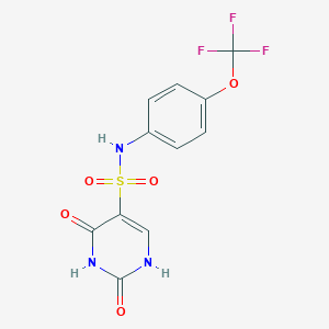 molecular formula C11H8F3N3O5S B2699411 2,4-dioxo-N-[4-(trifluoromethoxy)phenyl]-1H-pyrimidine-5-sulfonamide CAS No. 897622-48-9