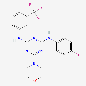 N2-(4-fluorophenyl)-6-morpholino-N4-(3-(trifluoromethyl)phenyl)-1,3,5-triazine-2,4-diamine