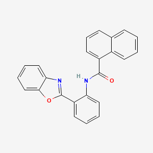 molecular formula C24H16N2O2 B2699430 N-[2-(1,3-benzoxazol-2-yl)phenyl]naphthalene-1-carboxamide CAS No. 477500-06-4