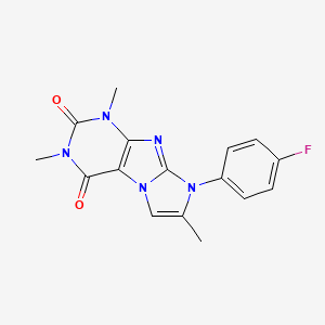 8-(4-fluorophenyl)-1,3,7-trimethyl-1H-imidazo[2,1-f]purine-2,4(3H,8H)-dione