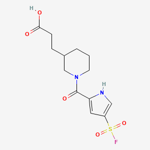 3-[1-(4-Fluorosulfonyl-1H-pyrrole-2-carbonyl)piperidin-3-yl]propanoic acid