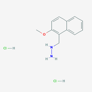 [(2-Methoxynaphthalen-1-yl)methyl]hydrazine dihydrochloride