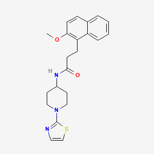 3-(2-methoxynaphthalen-1-yl)-N-(1-(thiazol-2-yl)piperidin-4-yl)propanamide