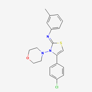 (Z)-N-(4-(4-chlorophenyl)-3-morpholinothiazol-2(3H)-ylidene)-3-methylaniline