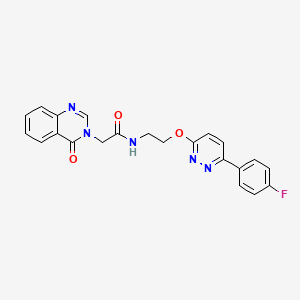 N-(2-((6-(4-fluorophenyl)pyridazin-3-yl)oxy)ethyl)-2-(4-oxoquinazolin-3(4H)-yl)acetamide