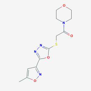 molecular formula C12H14N4O4S B269946 5-(5-Methyl-3-isoxazolyl)-1,3,4-oxadiazol-2-yl 2-(4-morpholinyl)-2-oxoethyl sulfide 