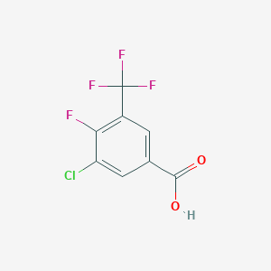 molecular formula C8H3ClF4O2 B2699461 3-氯-4-氟-5-(三氟甲基)苯甲酸 CAS No. 381229-48-7