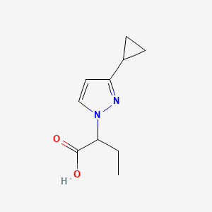 molecular formula C10H14N2O2 B2699462 2-(3-Cyclopropylpyrazol-1-yl)butanoic acid CAS No. 1488208-77-0