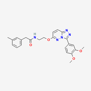 molecular formula C24H25N5O4 B2699464 N-(2-((3-(3,4-dimethoxyphenyl)-[1,2,4]triazolo[4,3-b]pyridazin-6-yl)oxy)ethyl)-2-(m-tolyl)acetamide CAS No. 1021125-69-8