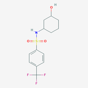 molecular formula C13H16F3NO3S B2699479 N-(3-羟基环己基)-4-(三氟甲基)苯磺酰胺 CAS No. 1396887-32-3