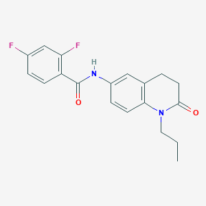 molecular formula C19H18F2N2O2 B2699485 2,4-difluoro-N-(2-oxo-1-propyl-1,2,3,4-tetrahydroquinolin-6-yl)benzamide CAS No. 954608-27-6