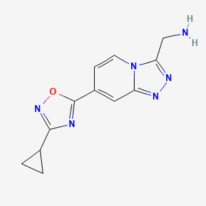 (7-(3-Cyclopropyl-1,2,4-oxadiazol-5-yl)-[1,2,4]triazolo[4,3-a]pyridin-3-yl)methanamine