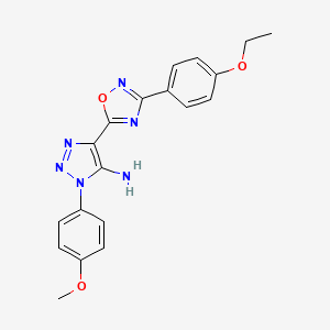 molecular formula C19H18N6O3 B2699490 4-(3-(4-ethoxyphenyl)-1,2,4-oxadiazol-5-yl)-1-(4-methoxyphenyl)-1H-1,2,3-triazol-5-amine CAS No. 899725-94-1