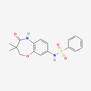 N-(3,3-dimethyl-4-oxo-2,3,4,5-tetrahydrobenzo[b][1,4]oxazepin-8-yl)benzenesulfonamide