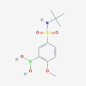 molecular formula C11H18BNO5S B2699496 5-(N-tert-Butylsulfamoyl)-2-methoxyphenylboronic acid CAS No. 731016-02-7