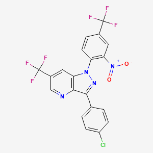 3-(4-chlorophenyl)-1-[2-nitro-4-(trifluoromethyl)phenyl]-6-(trifluoromethyl)-1H-pyrazolo[4,3-b]pyridine