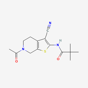 N-(6-acetyl-3-cyano-4,5,6,7-tetrahydrothieno[2,3-c]pyridin-2-yl)pivalamide