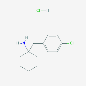 1-[(4-Chlorophenyl)methyl]cyclohexan-1-amine;hydrochloride
